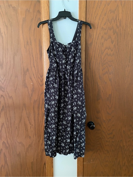 aerie Dresses & Skirts - Aerie corset black floral midi dress